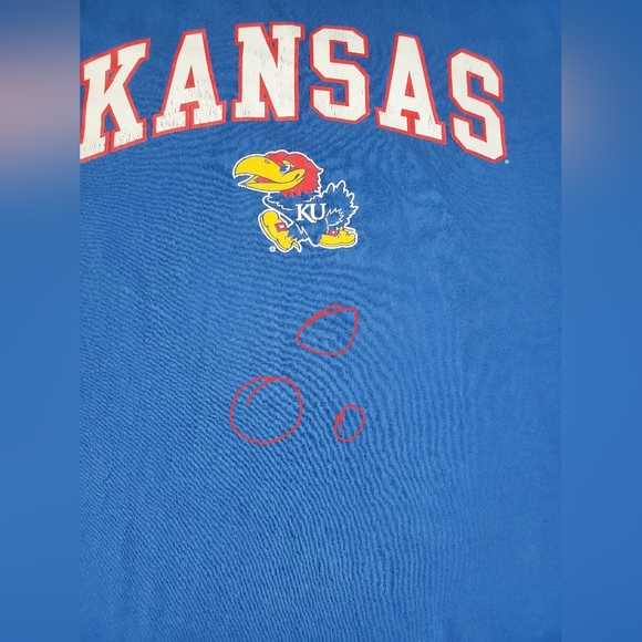 Blue Kansas University Jayhawks T-Shirt - Picture 5 of 5